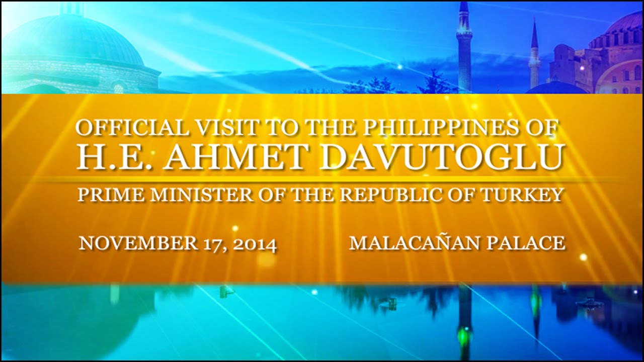 Official Visit of H.E. Ahmet Davutoglu, Prime Minister of the Republic ...