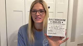 Full Funny Bathroom Sign Amazon Review | Farmhouse Bathroom Decor ๐ Guide