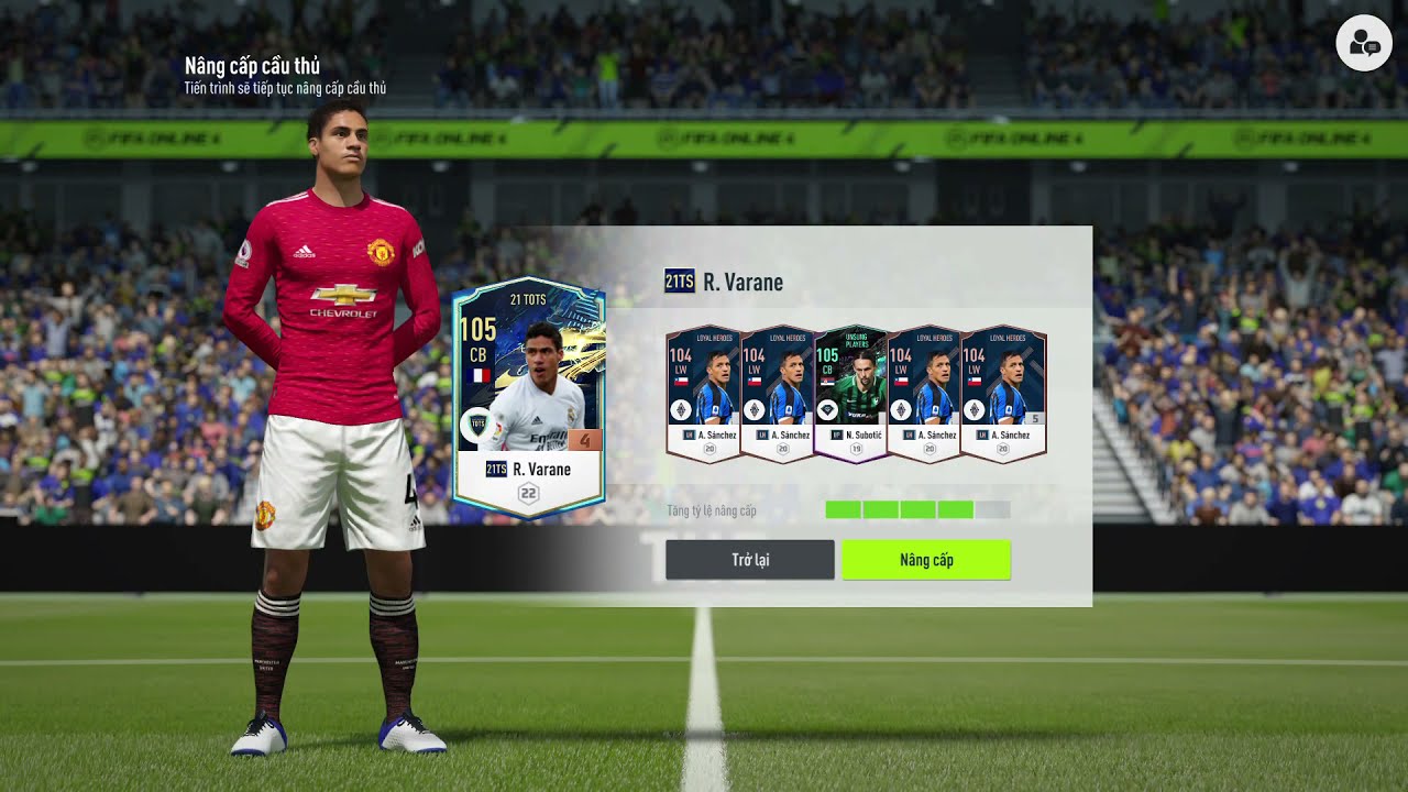 Fifa Online 4 – Đập Varane 21TOTS +5 (4 vạch)