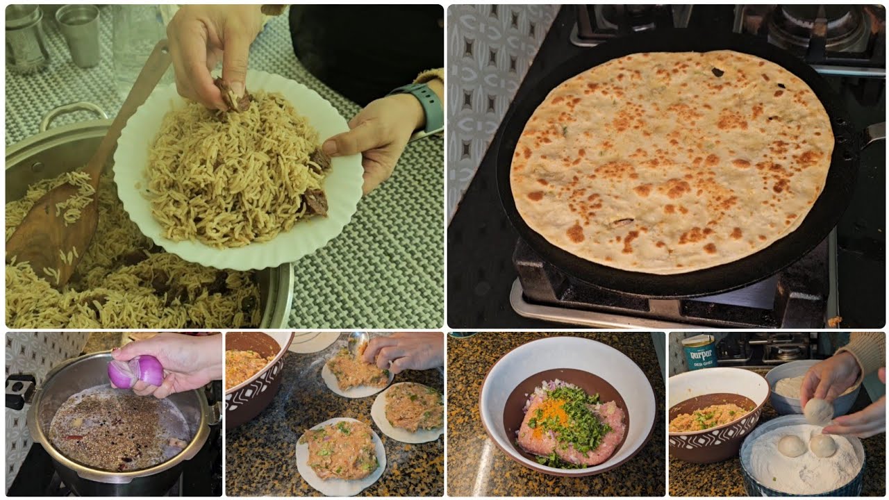 Chicken Qeema pratha step by step! Beef Yakhni pulao zabardast! 2 easy quick receipes aik sath! 