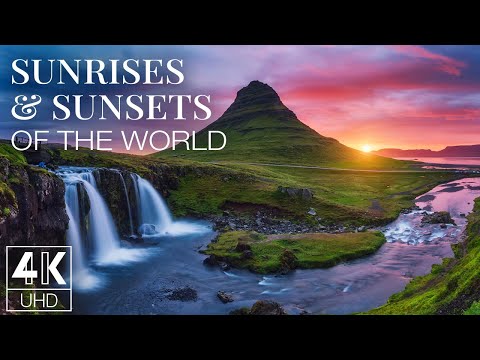 9 HRS Most Beautiful Sunrises & Sunsets of the World - Wallpapers Slideshow in 4K + Calming Music