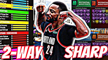Crazy 2-Way Sharp Build! Best Small Forward Build NBA 2k22 Next Gen.