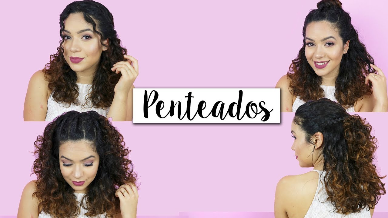 PENTEADOS: Meio Presos p/ Festas Fim de Ano  | Cabelo Cacheado e ondulado #penteados