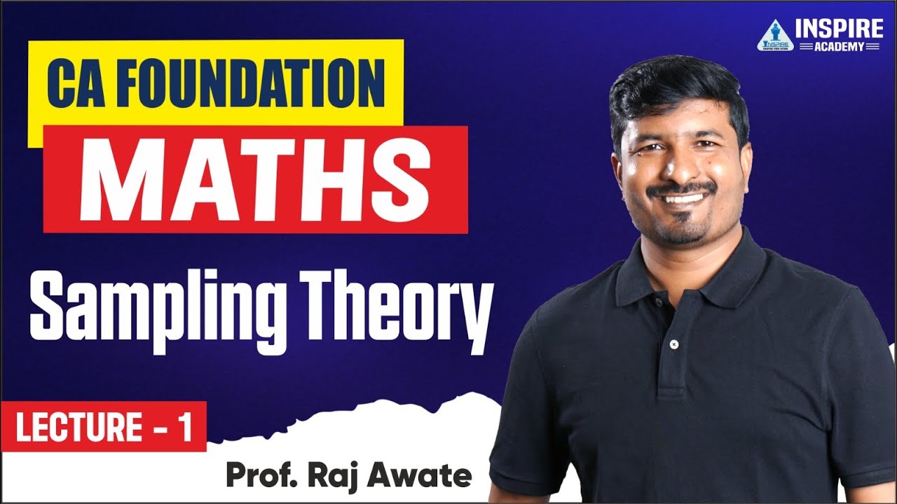 Sampling theory lecture 1 I CA Foundation Maths I New syllabus ...