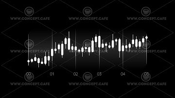 Infographic Element - Candlestick Chart on alpha channel