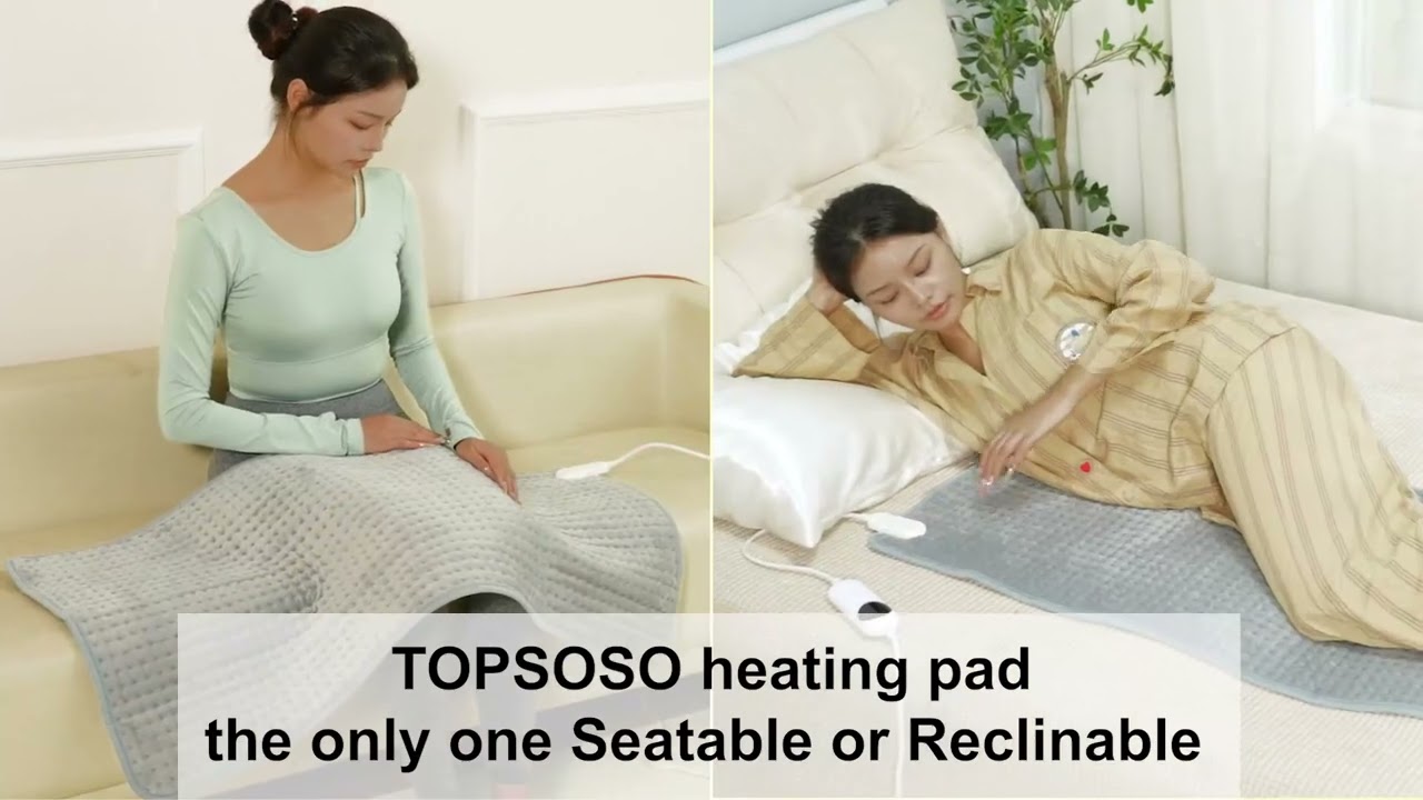 World's First Sit-to-Lie Heat Therapy Pad 10 Temp Settings  Dual-Sided Tech   Must-Have Wellness​