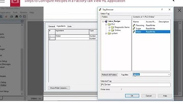 Steps To configure Recipes in FactoryTalk View ME