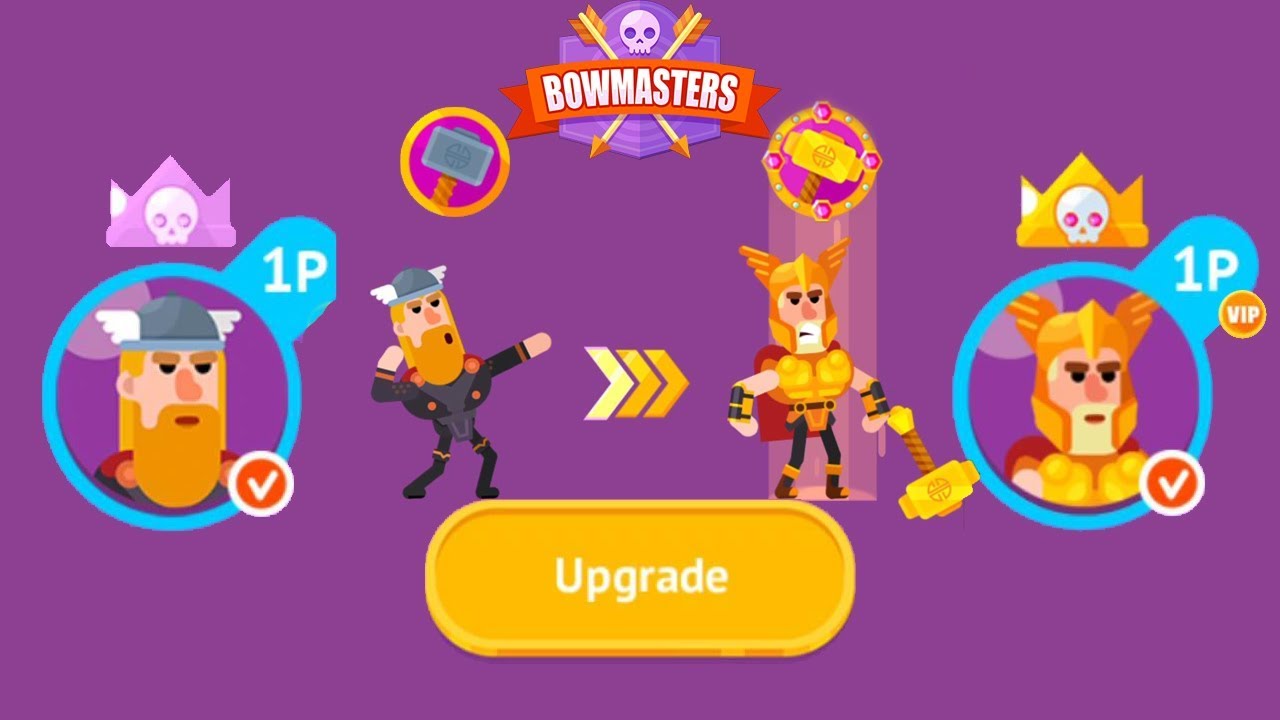 Bowmasters Gameplay 2K | Thor Upgraded to Thor The Thunder God