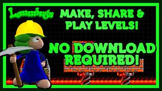 I MADE a BETTER LEVEL EDITOR for SEGA MASTER SYSTEM LEMMINGS: NO DOWNLOAD NEEDED; MAKE, PLAY & SHARE