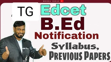 B.Ed 2025 Notification |B.Ed Model Paper TG Edcet Notification2025|B.Ed Old papers|by|B.Ed Syllabus|