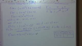 Details Calculus Class 11/17/20 Find Increasing/decreasing intervals, extrema, points of inflection Update