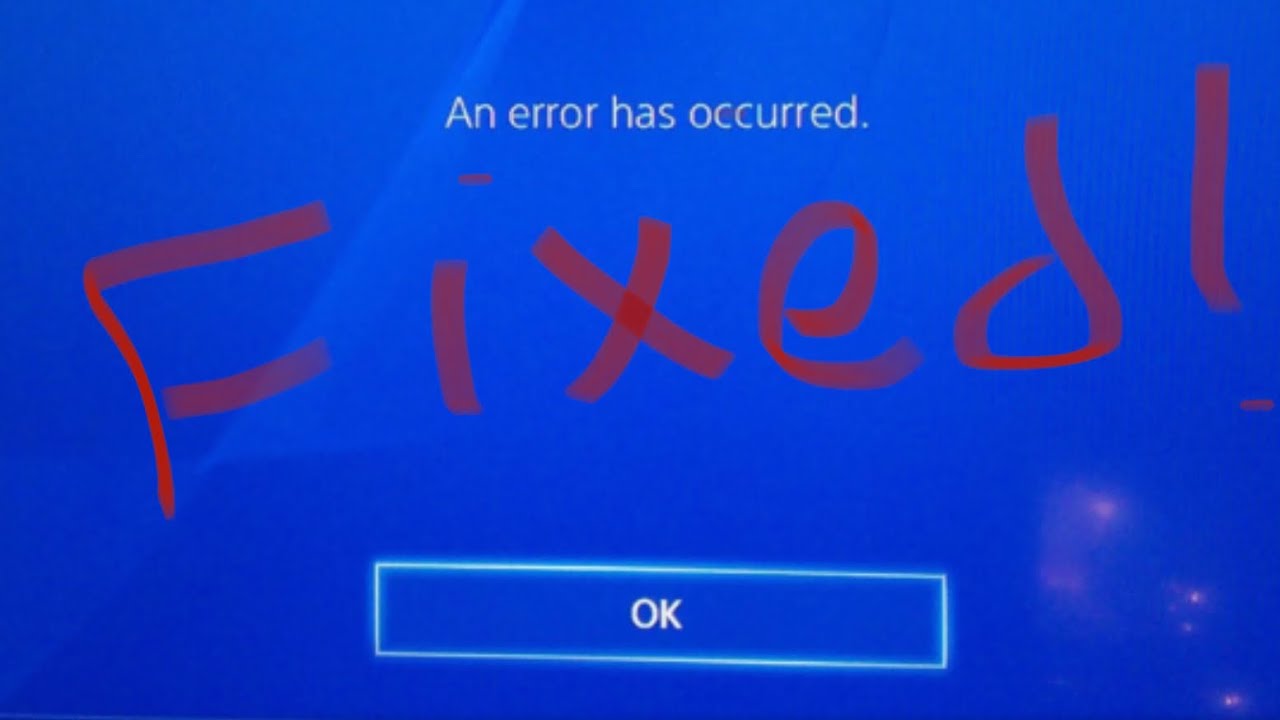 An Error Has Occurred on PS4 [Network Sign In Fix]