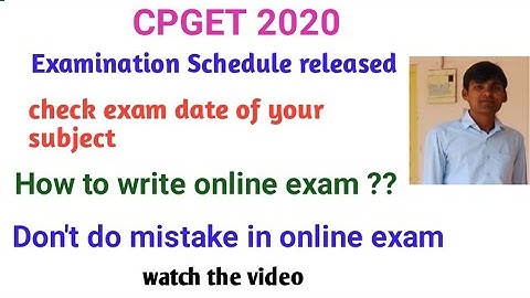 CPGET 2020 Exam Dates released I How to write online test