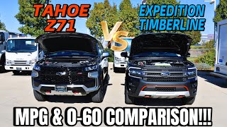 2024 Ford Expedition Timberline VS Chevy Tahoe Z71 MPG & 060 Test: The Best Full Size SUV Is...