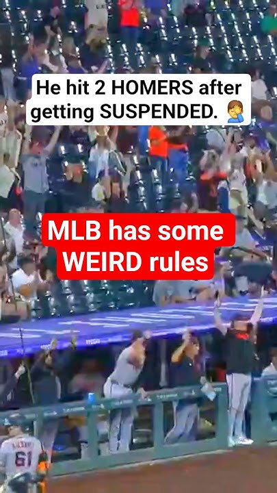 He Did That AFTER Getting Suspended #baseball - YouTube