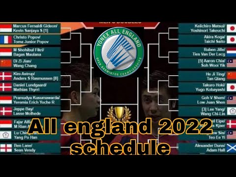 All england 2022 schedule