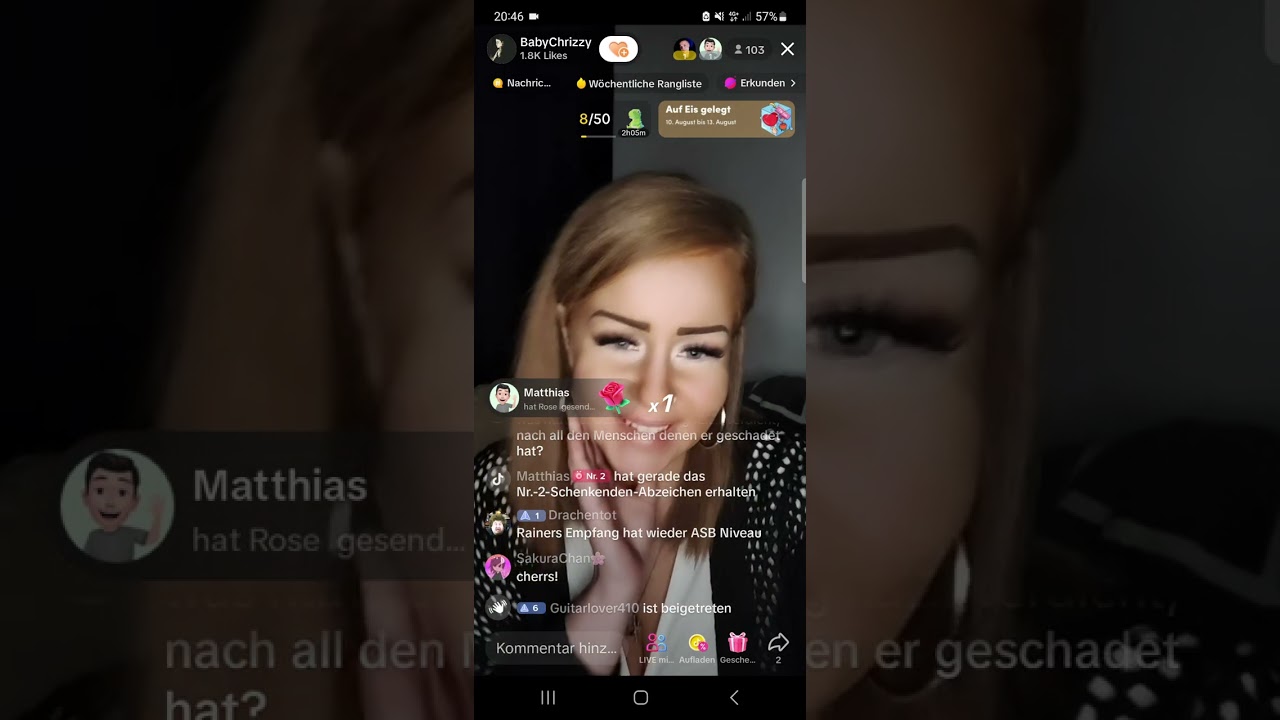 TikTok Livestream - BabyChrizzy - 09.08.2023 - Marathonstream Realtalk - Teil 2/3