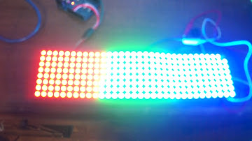 Arduino WS2812 Flexible 8x32 LED Array Displaying Text