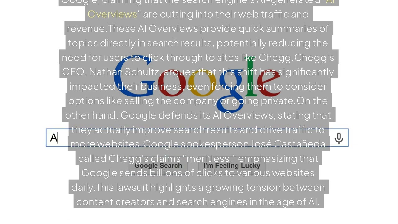 Chegg vs. Google: The Battle Over AI-Generated Content