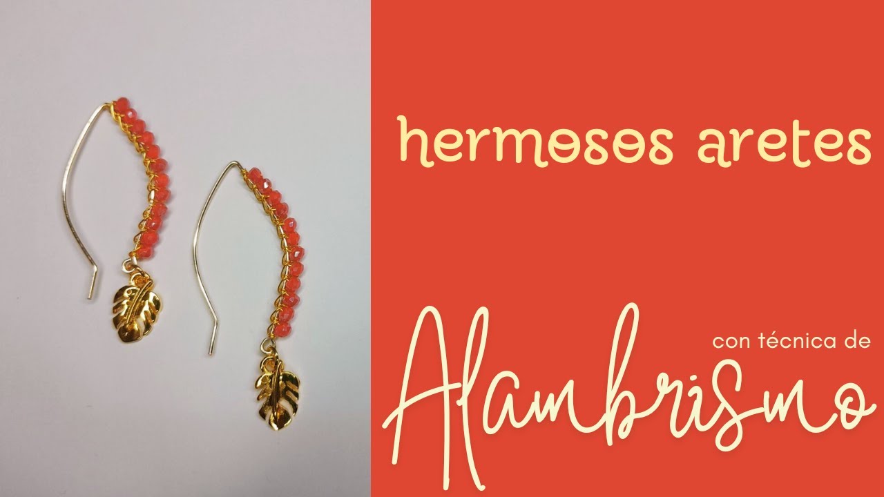 Aretes en alambrismo paso a paso.