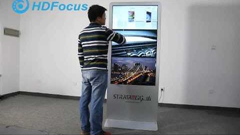 Freestanding Silver color kiosk demo video 2