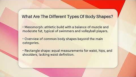 What Are The Different Types Of Body Shapes? - Inside Body Image