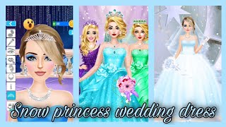 Ice Princess wedding dress up stylist game | Snow princess | Princess dress up | Best game for kids screenshot 4