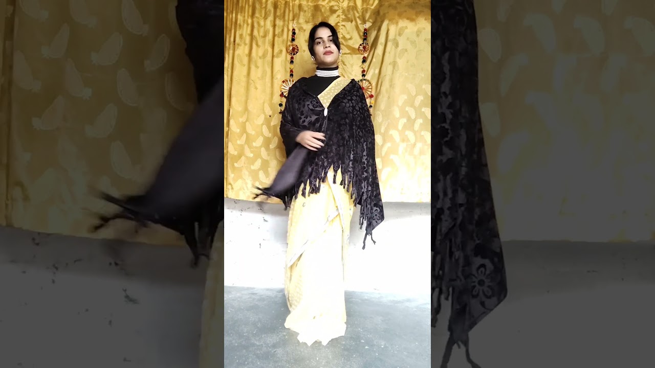 shawl style with saree