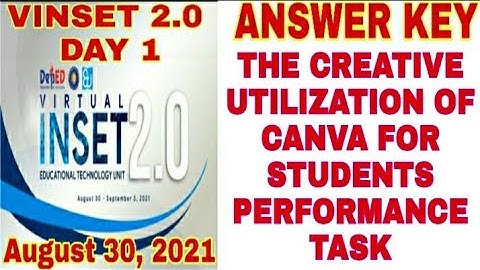 ANSWER KEY|| THE CREATIVE UTILIZATION OF CANVA FOR STUDENTS PERFORMANCE TASK