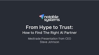 From Hype to Trust: CEO Steve Johnson's 2025 Medtrade Tech Talk On Finding The Right AI Partner