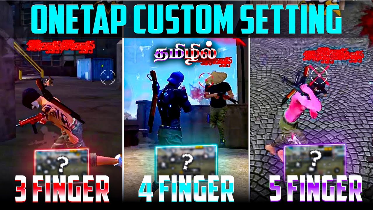 Onetap Custom HUD Settings Tamil || 3Finger 4Finger 5Finger Best HUD Setting ⚙️📲 || Free Fire ✅