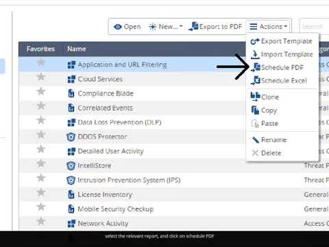 Check Point R80.10 Logs and Monitor Pane – Scheduling Reports