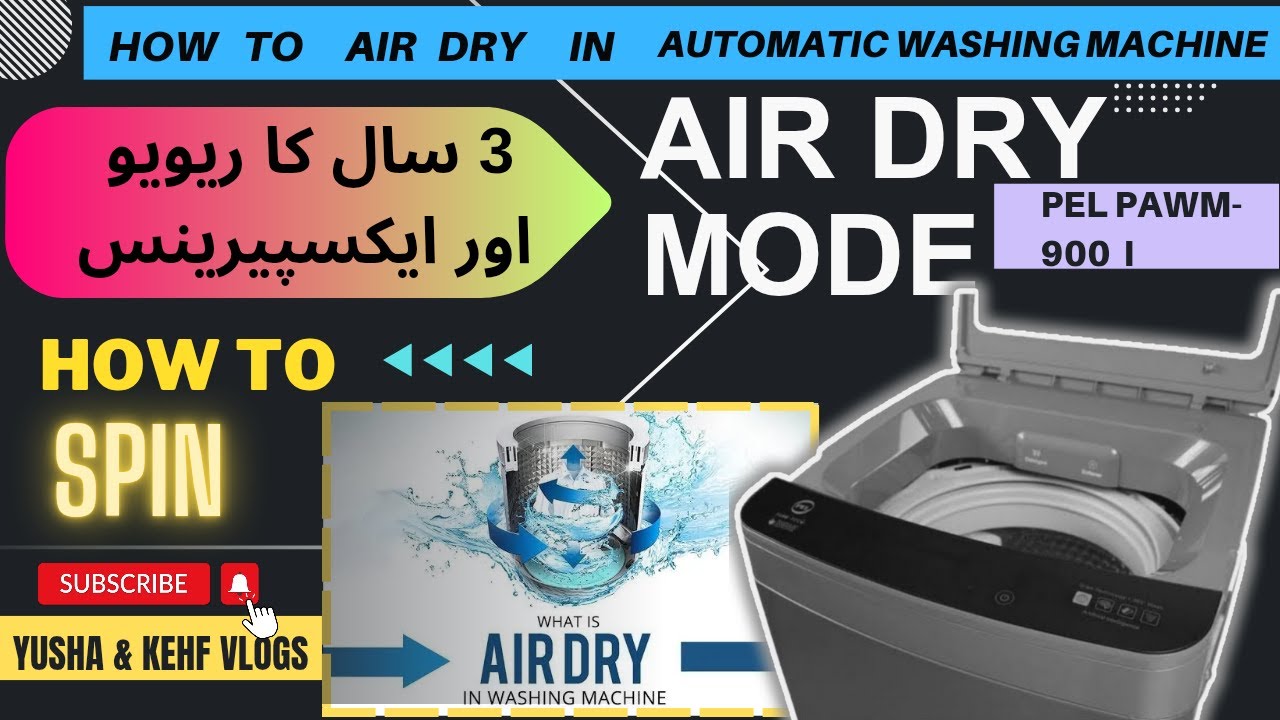 How to Air Dry Clothes in  PEL PAWM-900i Automatic Washing Machine✅Spin👉3 Years Review Experience