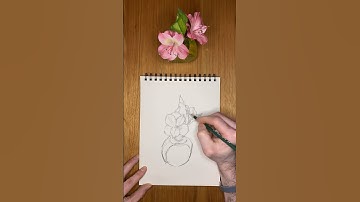 Flower Drawing Timelapse #timelapse #stilllife #sketchbook