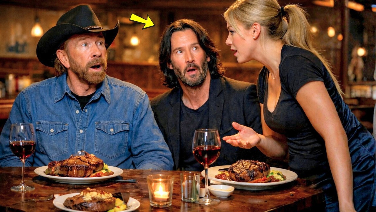 Chuck Norris and Keanu Reeves Order Steak — The Secret Waitress Said Words That SHOCKED Them...