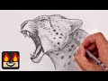 How to draw a leopard  sketch tutorial