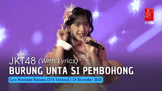 Download lagu JKT48 - Burung Unta si Pembohong (Daisy, Ella, Marsha) | CMR (STS Chelsea) 23 Desember 2025