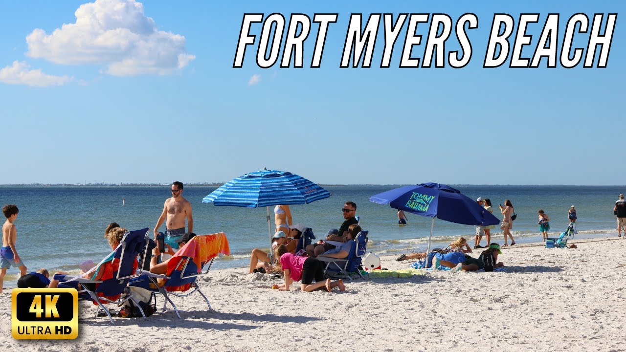 Fort Myers Beach Florida Crowded Beach YouTube