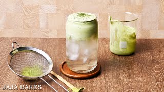 Coconut Matcha Cloud | Coconut Water Topped With Matcha Cold Foam | Jaja Bakes
