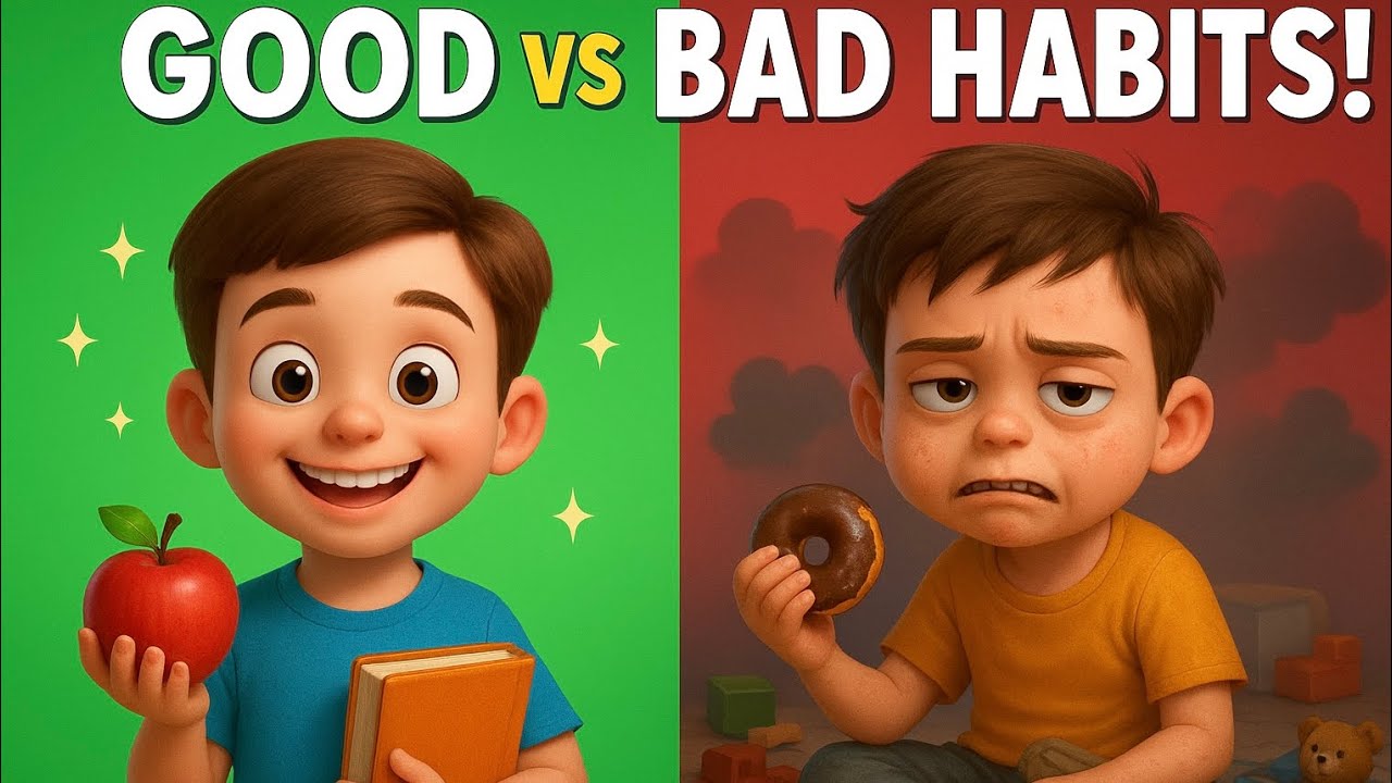 Good vs Bad Habits for Kids 👦👧 | Fun Learning Game to Become Super Kids! 💪✨| Good and Bad Habits
