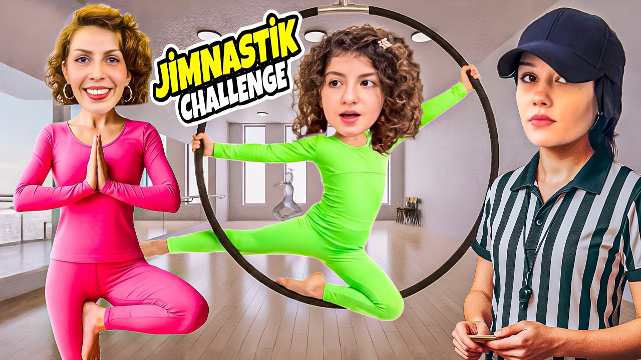 SARA VE ESMANUR JİMNASTİK CHALLENGE YAPTI! AZRA HAKEM OLDU | SECRET BOX HEDİYELİ !! 