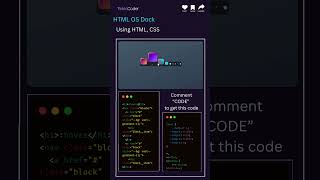 💻 MacOS Dock Hover Animation Using HTML & CSS | Magnify Effect UI #shorts #coding #uidesignlearning