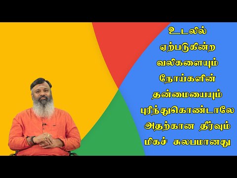 உடலில் ஏற்படுகின்ற வலிகளையும் நோய்களையும் புரிந்துகொண்டாலே பல நோய் குணமாகும்