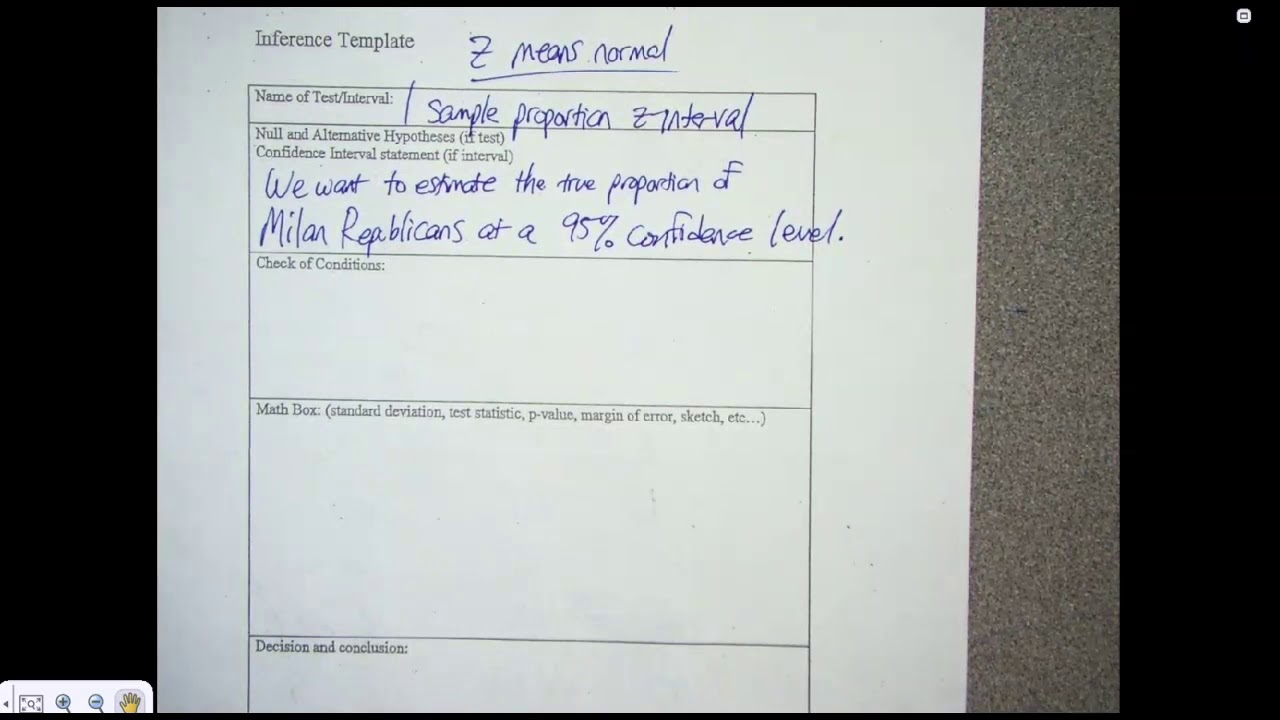2.25 AP Stats 1 sample proportion z interval - YouTube