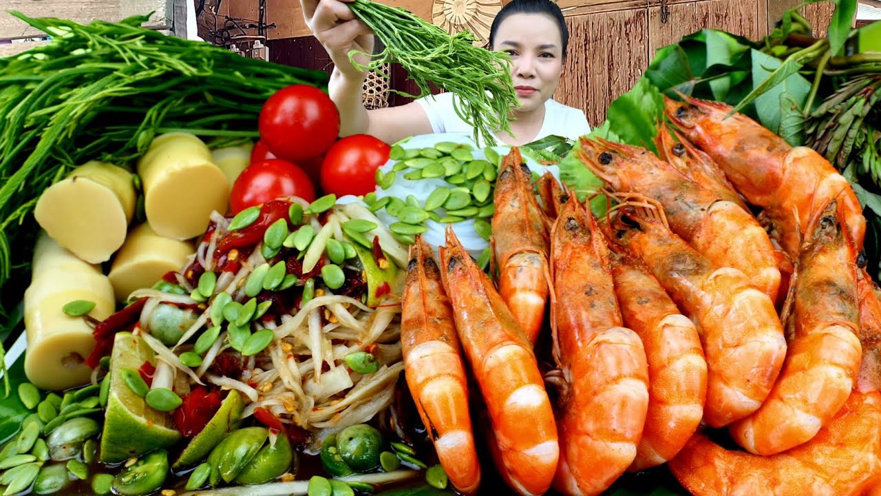 ตำบักหุ่งเผ็ดนัวร์กับกุ้งคั่วเนื้อหวานเเกล้มผักขาหน่อไม้ต้มเเซ่บถึงใจ|ส้มซ่าพาเเซ่บ 4 กันยายน 2025