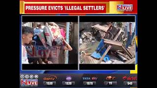 Meghalaya: HYC evicts illegal settlers, dismantles their houses in Shillong