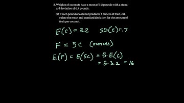 AP Stats Exam Review Transforming Random Variables