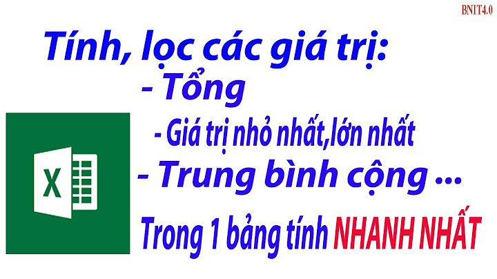 Cách tính trị trung bình tron excel