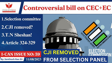 I-CAN Issues|| CEC and EC appointments bill controversy explained by Santhosh Rao UPSC