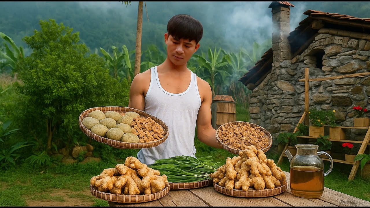 Harvesting giant ginger _ Cooking secrets according to ancient traditional recipe!